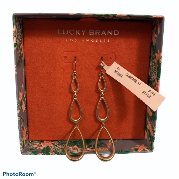 Lucky Brand Jewelry - 💙 Lucky Brand Triple Teardrop Earrings BRAND NEW